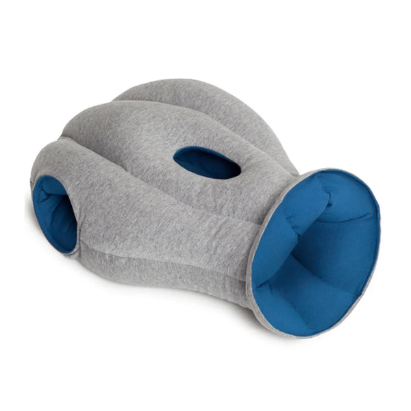 Cuscino Da Viaggio OSTRICHPILLOW GO - Memory Foam Compressibile, Blu Reef