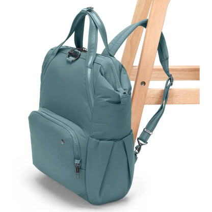 Cut-resistant anchor strap secures around a fixed object to protect your bag