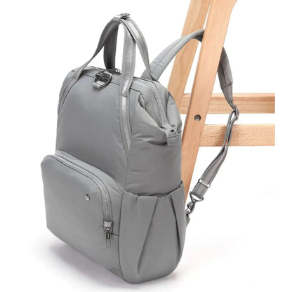 Cut-resistant anchor strap secures around a fixed object to protect your bag
