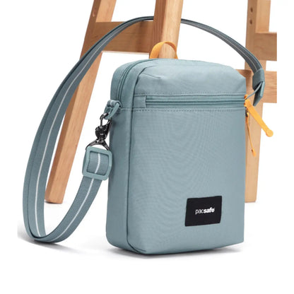 Cut-resistant anchor strap secures around a fixed object to protect your bag