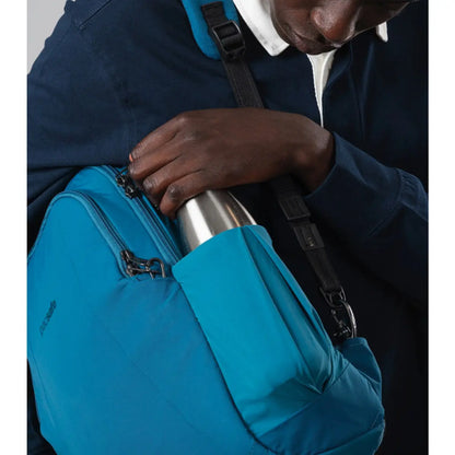 Pocket to store a reusable water bottle