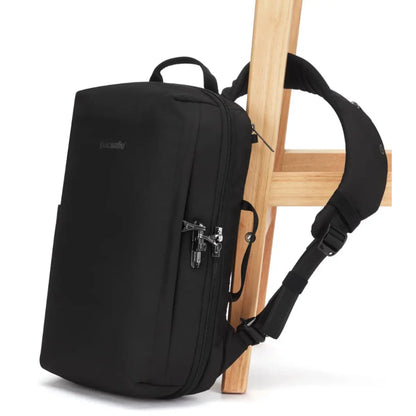 Cut-resistant anchor strap secures around a fixed object to protect your bag