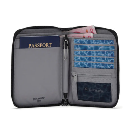 Pacsafe RFIDsafe Compact Travel Organiser - Jet Black