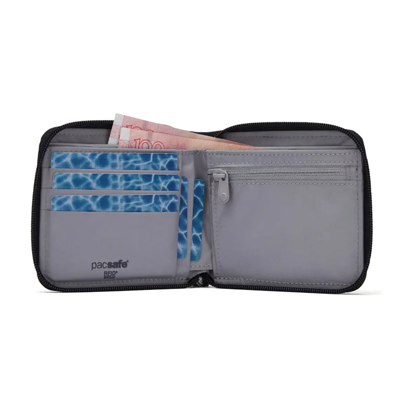 Pacsafe RFIDsafe Zip Around Wallet - Jet Black
