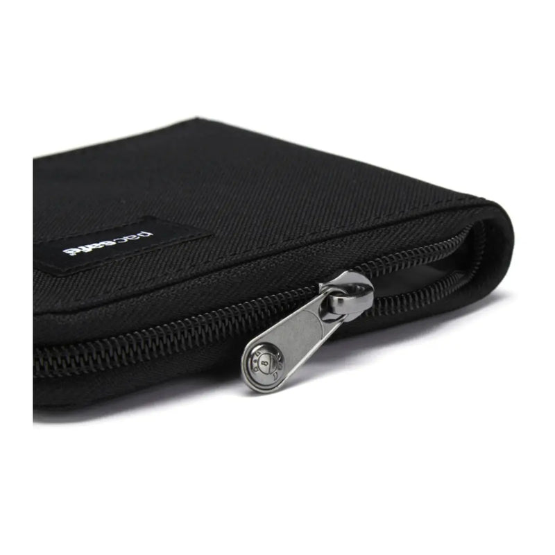 Pacsafe RFIDsafe Zip Around Wallet - Jet Black