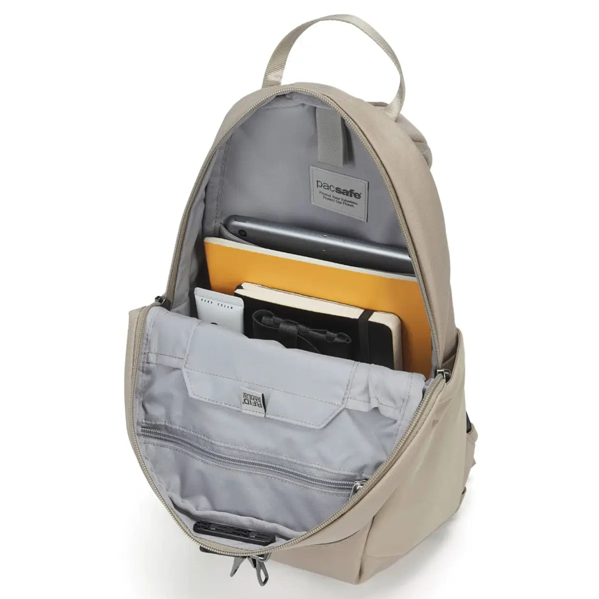 Pacsafe V Tech 12L Anti-Theft 16’’ Laptop Backpack - Beige
