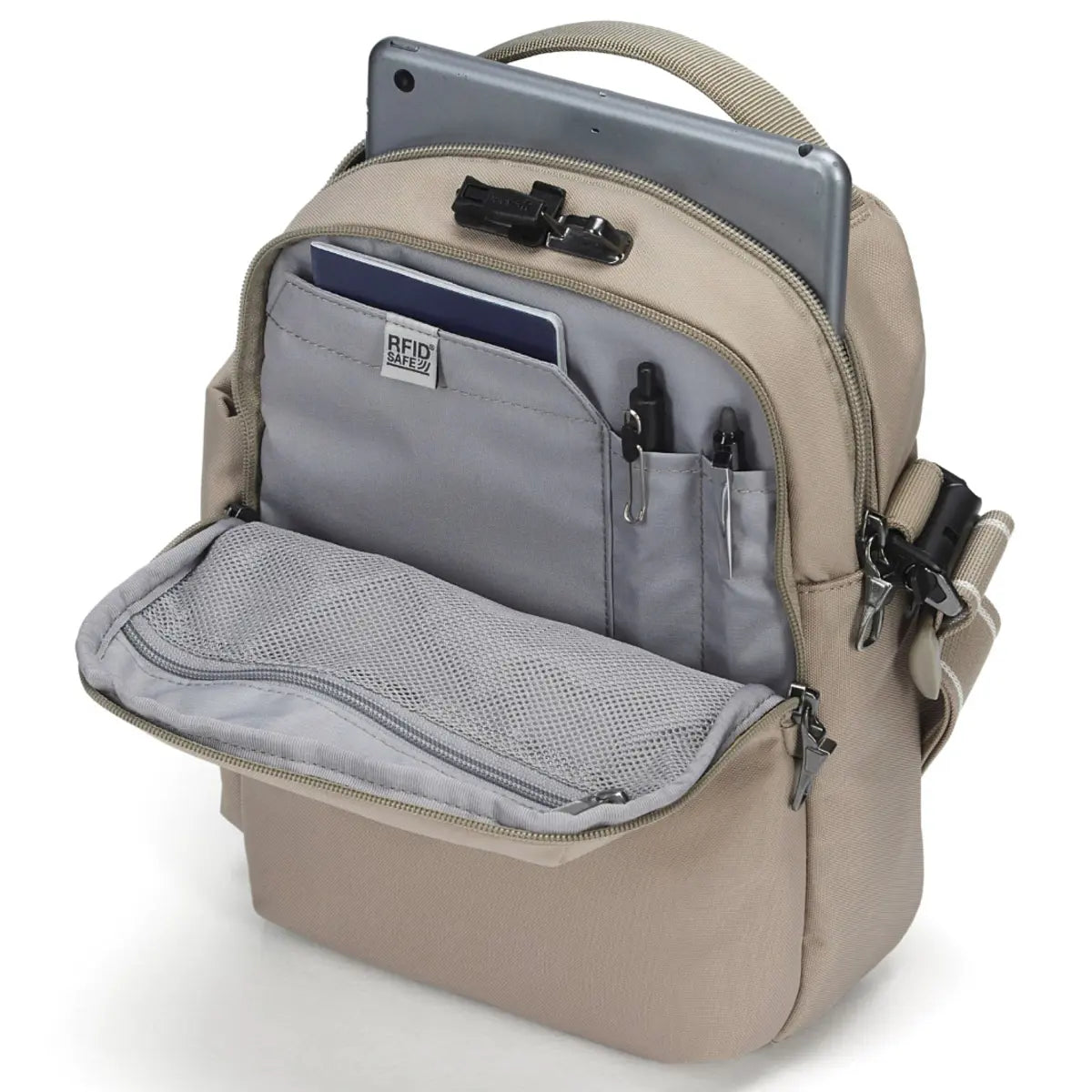 Pacsafe V Tour Anti-Theft Crossbody Bag - Beige