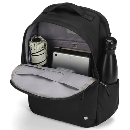 Internal pockets, including a designated phone pocket and pen pocket, allow for easy storage and organization