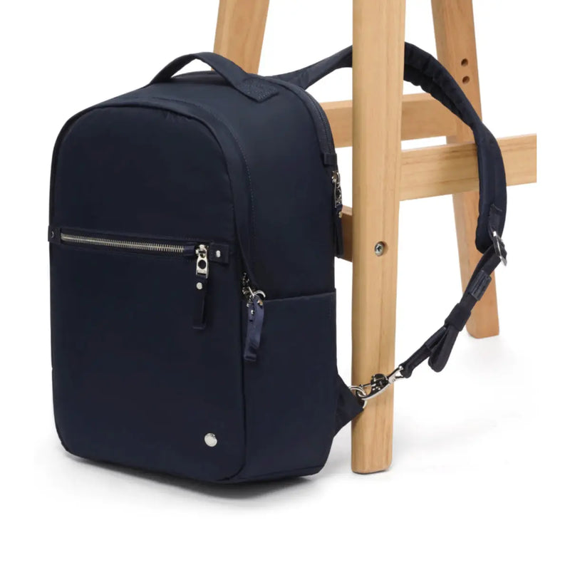 Cut-resistant anchor strap secures around a fixed object to protect your bag