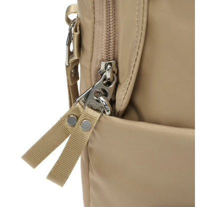 Zippers can be clipped together to help protect against luggage tampering