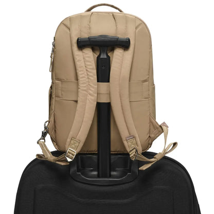 Luggage slip slides over luggage handles, keeping your bag balanced on your wheeled bag