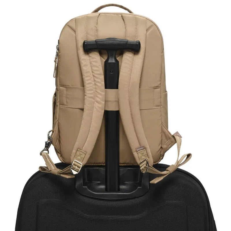 Luggage slip slides over luggage handles, keeping your bag balanced on your wheeled bag