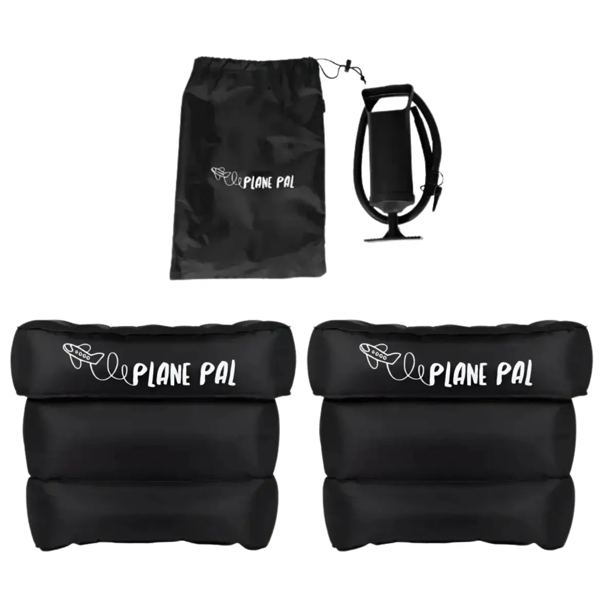 Plane Pal Bundle - Two Travel Pillows + Air Pump