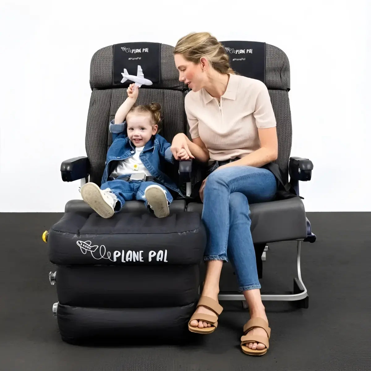 Plane Pal Self-Inflating Kids Travel Pillow - Black
