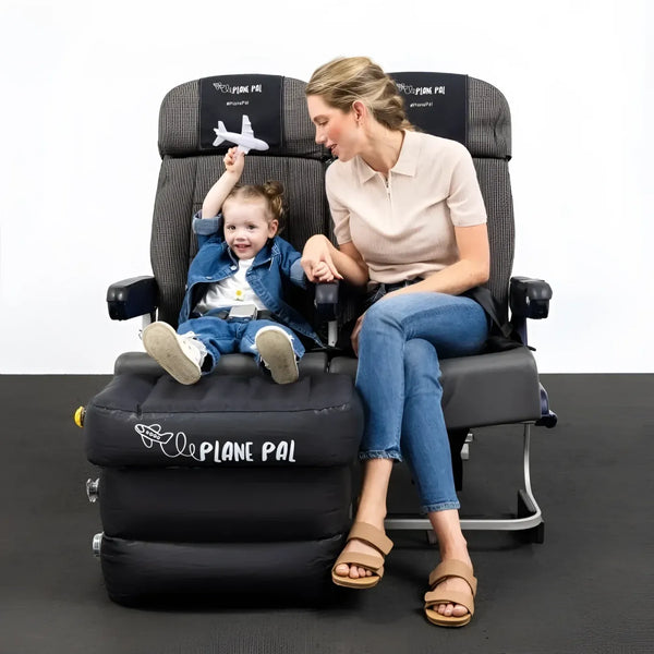 Plane Pal Self-Inflating Kids Travel Pillow - Black