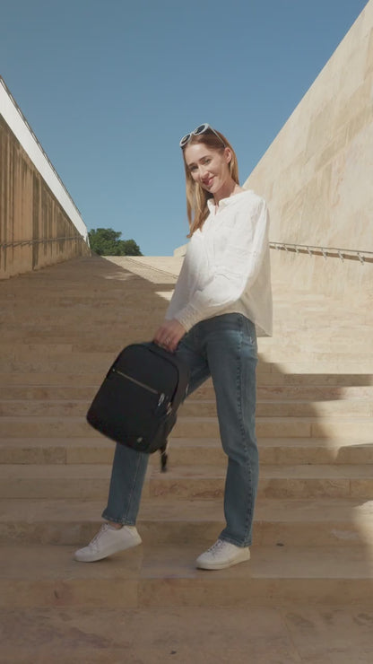 Pacsafe W 10L Anti-theft 13" Laptop Backpack - Navy product video