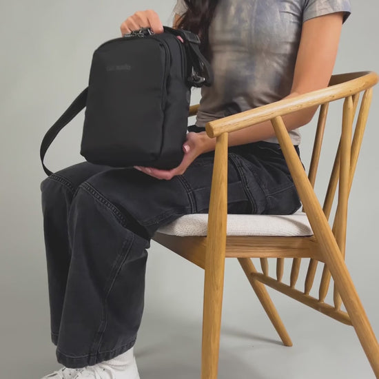 Pacsafe V Companion Anti-Theft Crossbody Bag - Jet Black product video