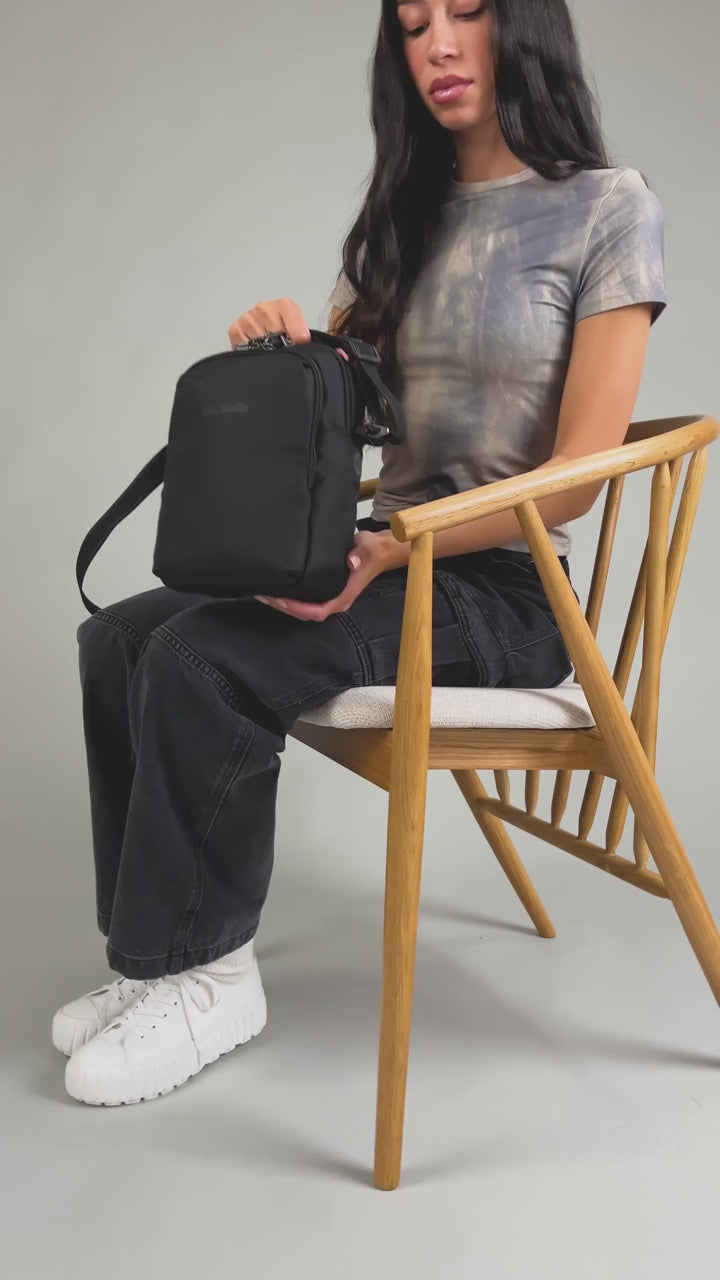 Pacsafe V Companion Anti-Theft Crossbody Bag - Jet Black product video