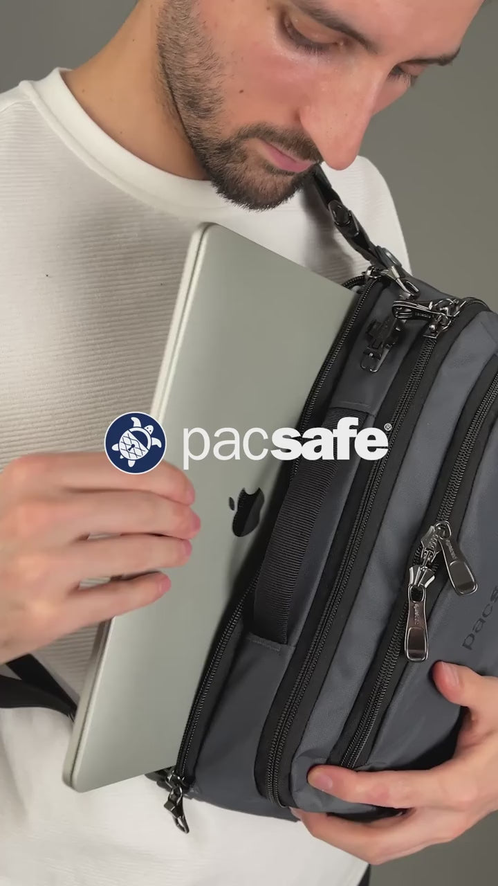 Pacsafe EXP 12" Anti-Theft Sling Crossbody - Slate product video