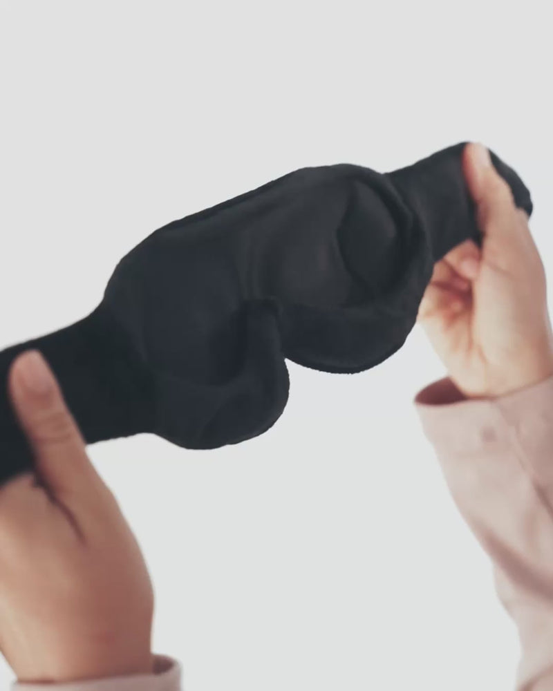 Cabeau Midnight Magic Sleep Eye Mask (with Ear Plugs) - Black