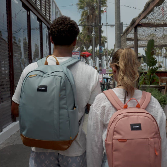 Pacsafe GO 15L Anti-Theft 13" Laptop Backpack - Rose product video