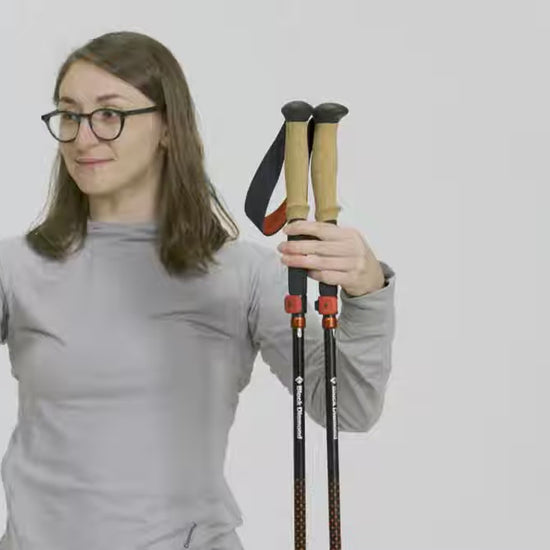 Black Diamond Pursuit FLZ Trekking Poles - Black / Octane