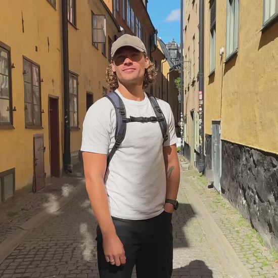 Pacsafe V Active 24L Anti-Theft 13" Laptop Backpack product video (shown in Ocean)