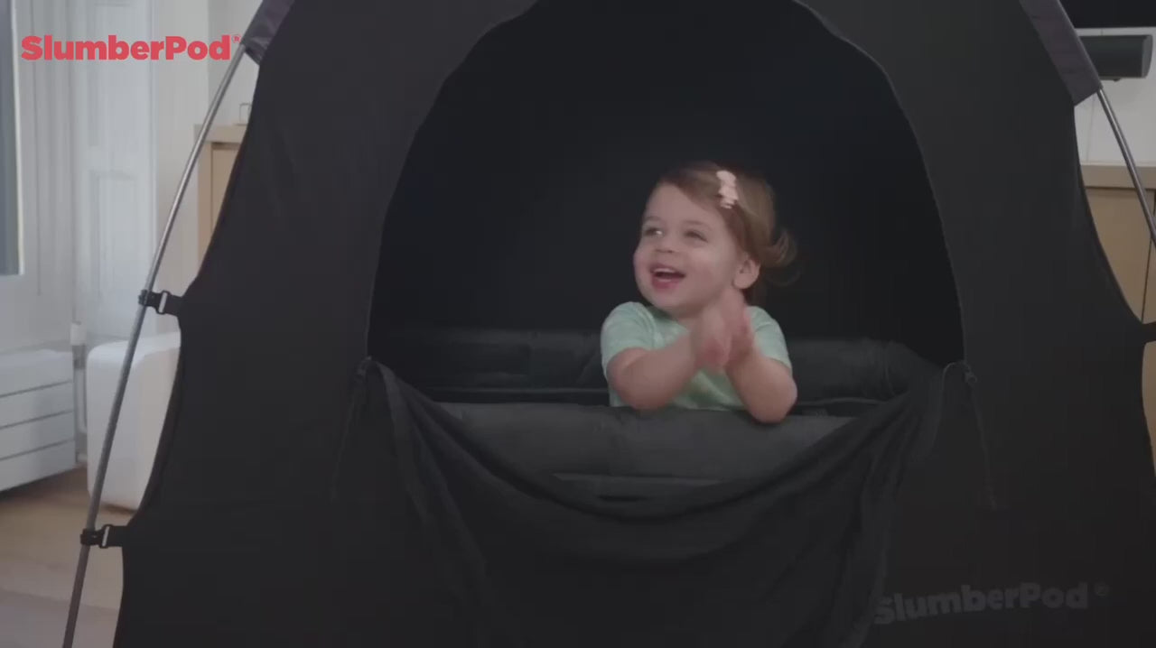 SlumberPod 3.0 Portable Baby and Toddler Privacy Sleep Pod - Black demo video