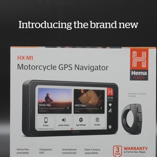 Hema Maps HX-M1 Motorbike GPS Smart Navigator demo video