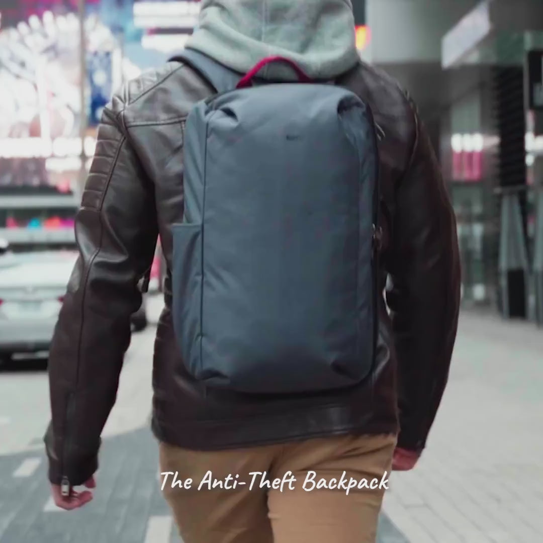 Pacsafe Metrosafe X Commuter Anti-Theft 16" Laptop Backpack - Slate product video