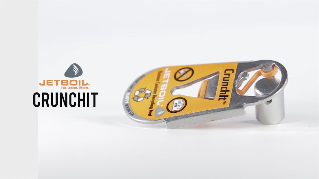 Jetboil CrunchIt - Puncture Tool for Fuel Canisters demo video