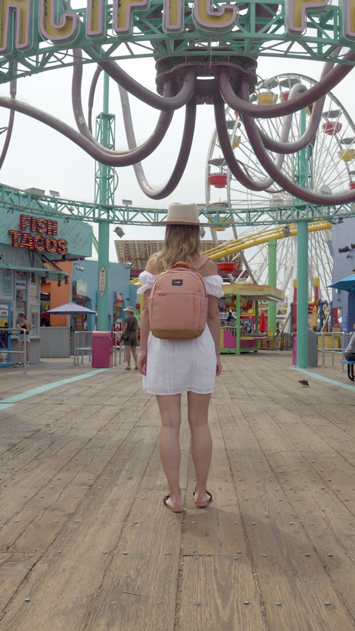 Pacsafe GO 15L Anti-Theft 13" Laptop Backpack - Rose product video