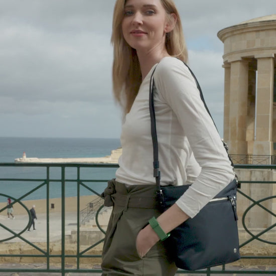 Pacsafe W Anti-theft Crossbody Bag - Navy product video