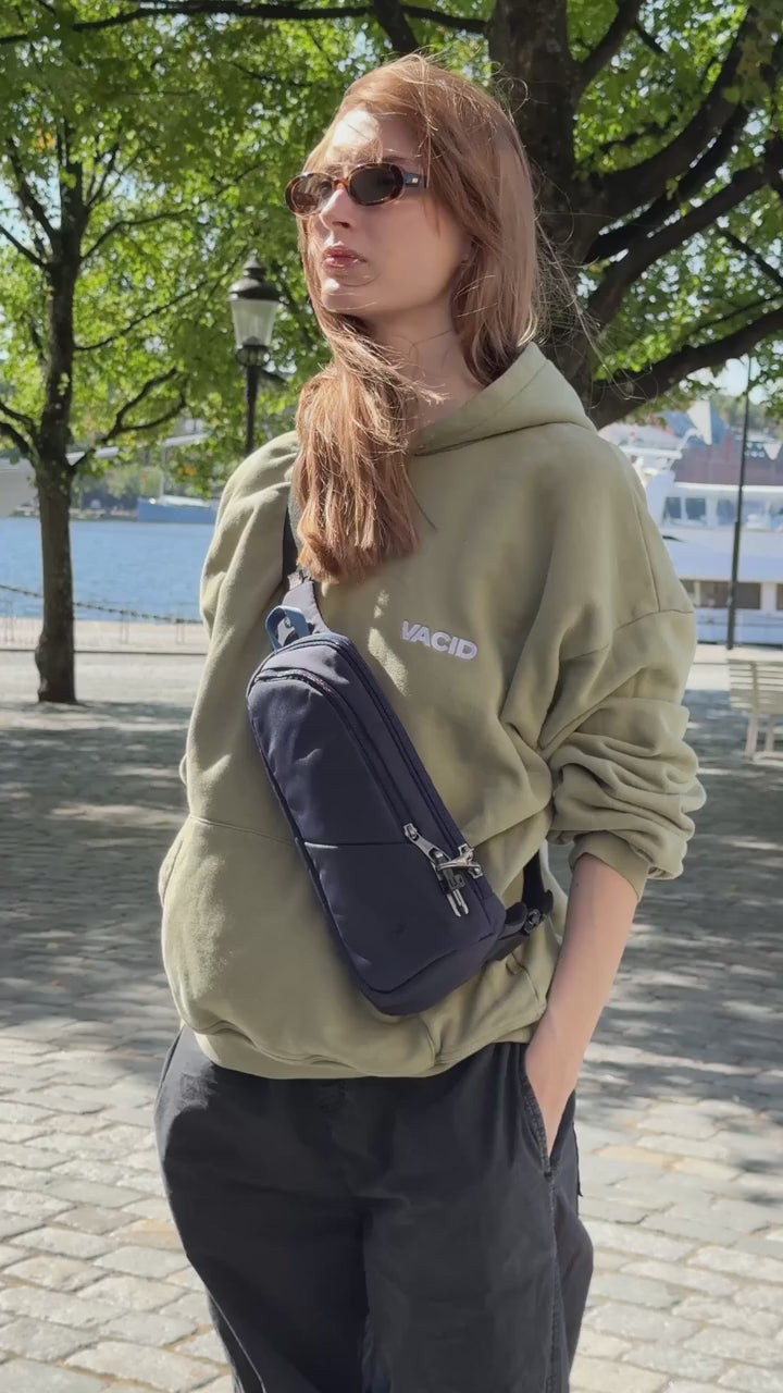 Pacsafe V Action Anti-Theft Sling Pack - Ocean product video