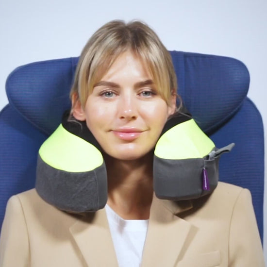 Cabeau The Neck's Evolution S3 - Memory Foam Neck Travel Pillow with Chin and Seat Strap