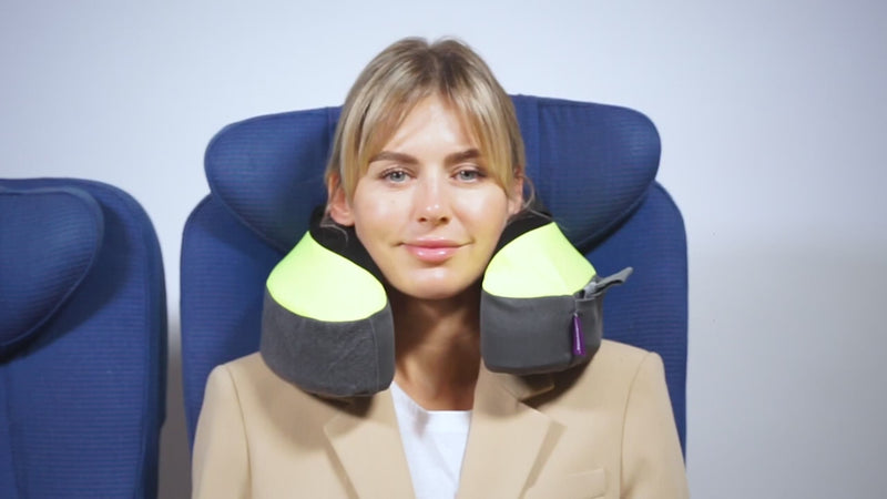 Cabeau The Neck's Evolution S3 - Memory Foam Neck Travel Pillow with Chin and Seat Strap