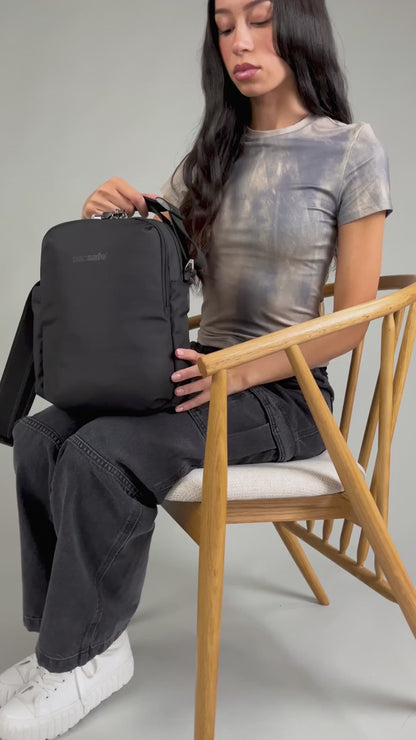 Pacsafe V Tour Anti-Theft Crossbody Bag - Jet Black product video