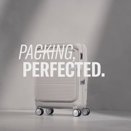 Samsonite Paralux carry-on suitcase, front pocket and packing