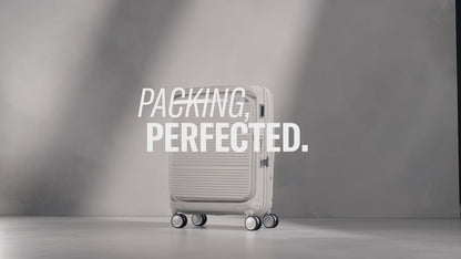 Samsonite Paralux carry-on suitcase, front pocket and packing