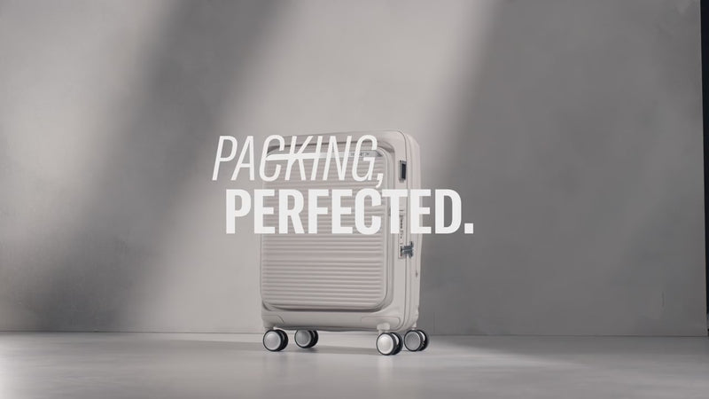 Samsonite Paralux carry-on suitcase, front pocket and packing