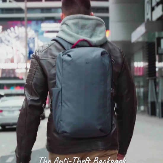 Pacsafe Metrosafe X Commuter Anti-Theft 16" Laptop Backpack - Slate product video