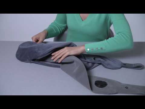 Travelrest All-In-One Ultimate Inflatable Travel Pillow and Cover with Memory Foam - Grey demo video