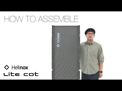 Helinox Lite Cot - Stretcher / Sleep System - Black / Blue demo video