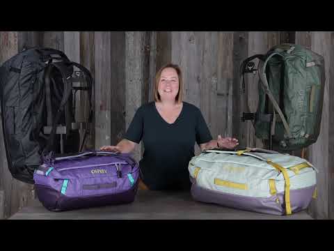 Osprey Transporter 65L Duffel Bag with Backpack Straps - Raven Black demo video