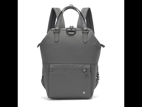 Pacsafe Citysafe CX Econyl Anti-Theft Mini Backpack product video
