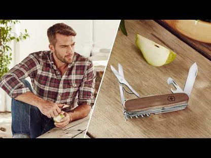 Victorinox Huntsman Swiss Army Knife - Wood demo video