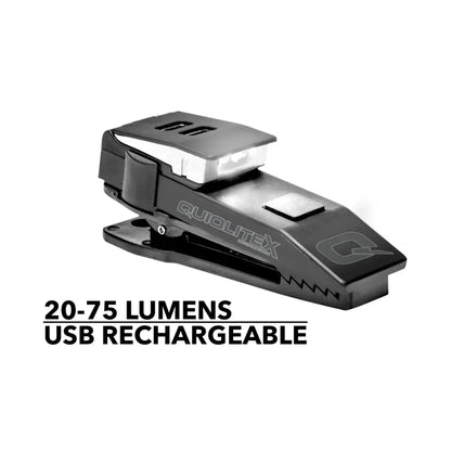 QuiqLiteX USB Rechargeable - Red and White LED Hands-Free Pocket Concealable Flashlight Torch