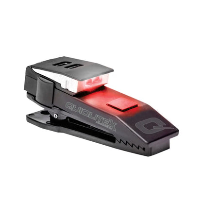QuiqLiteX USB Rechargeable - Red and White LED Hands-Free Pocket Concealable Flashlight Torch