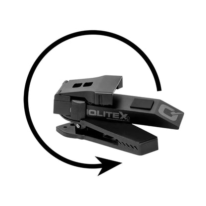 QuiqLiteX2 Tactical USB Rechargeable - Red / White LED Hands-Free Pocket Concealable Flashlight Torch