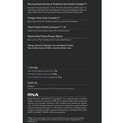 Radix Nutrition Keto Meal Basil Pesto (Plant Based) - 400 kcal